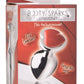 Booty Sparks Gemstones Red Jasper Heart Anal Plug - Metal/Red - Medium