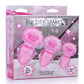 Booty Sparks Glitter Gem Anal Plug - Pink - Large/Medium/Small - 3pc/Set
