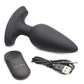 Booty Sparks Laser F... Me Rechargeable Silicone Anal Plug with Remote Control - Large - Black with Red Light