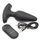 Booty Sparks Laser F... Me Rechargeable Silicone Anal Plug with Remote Control - Medium - Black with Red Light