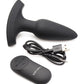 Booty Sparks Laser F... Me Rechargeable Silicone Anal Plug with Remote Control - Small - Black with Red Light