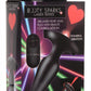 Booty Sparks Laser Heart Rechargeable Silicone Anal Plug with Remote Control - Medium - Black with Red Lights - Black
