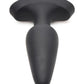 Booty Sparks Laser Heart Rechargeable Silicone Anal Plug with Remote Control - Medium - Black with Red Lights