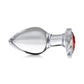 Booty Sparks Red Heart Gem Glass Anal Plug