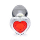 Booty Sparks Red Heart Glass Anal Plug