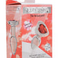 Booty Sparks Red Heart Glass Anal Plug - Clear/Red - Small