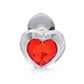 Booty Sparks Red Heart Glass Anal Plug