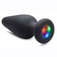 Booty Sparks Silicone Light-Up Anal Plug - Black - Large