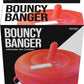 Bouncy Banger Inflatable Cushion with Wire Controller Vibrating Silicone Dildo - Red