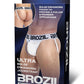 Brozil Ultra Bulge Enhancing Jockstrap - White - Medium/Small