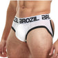 Brozil Ultra Sports Mesh Bulge Brief - White - Medium/Small
