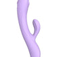 Bunny and Clyde Rechargeable Silicone Rabbit Vibrator - Purple/Viva Mauve