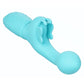 Butterfly Kiss Rechargeable Silicone Dual Vibrator - Blue