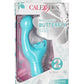 Butterfly Kiss Rechargeable Silicone Dual Vibrator - Blue