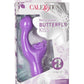Butterfly Kiss Rechargeable Silicone Dual Vibrator - Purple