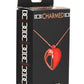 Charmed 10x Vibrating Silicone Heart Necklace Rechargeable Stimulator - Red/Rose Gold