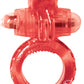 Clit Buddy 2 Rockin Rabbit Vibrating Cock Ring - Red