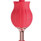 Clit-Tastic Rose Bud Dual Massager Rechargeable Silicone with Clitoral Stimulator