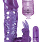 Clit Tickler Penis Extender Vibrating Sleeve - Purple