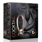 Cocktail Rechargeable Silicone Couples Vibrator with Remote Control - Black/Rose Gold