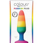 Colours Pleasure Plug Pride Edition Silicone Butt Plug - Multicolor/Rainbow - Small