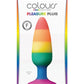 Colours Pleasure Pride Editon Silicone Butt Plug - Multicolor/Rainbow - Medium