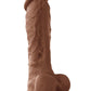 Colours Pleasures Silicone Dildo - Chocolate - 8in