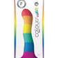 Colours Pride Edition Wave Silicone Dildo - Multicolor/Rainbow - 6in