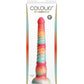 Colours Stacked Silicone Dildo - Gold/Red - 9in