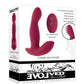 Come On Over Rechargeable Silicone Dual Vibrator with Remote Control - Red