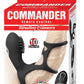 Commander Vibrating Clitoral Stimulating Cock Cage with Remote Control - Black