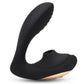 Coquette Royal Embrace Rechargeable Silicone Dual Vibrator with Clitoral Stimulator - Black/Gold