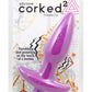 Corked 2 Silicone Anal Plug - Lavender/Purple - Medium