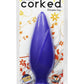 Corked Silicone Anal Plug - Blue - Small
