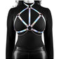 Cosmo Harness Crave Chest Harness - Multicolor/Rainbow - Large/XLarge