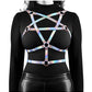 Cosmo Harness Risque Chest Harness - Multicolor/Rainbow - Medium/Small