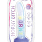 Cotton Candy Dirty Talk Horny Bitch Silicone Dildo - Multicolor