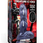 Creature Cock Thrusting and Vibrating Rechargeable Silicone Dildo - Gray/Grey