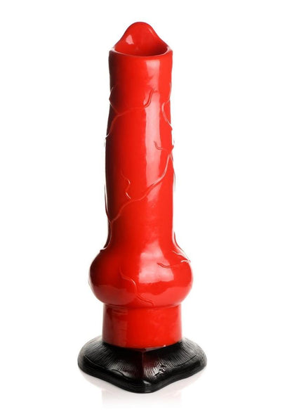 Creature Cocks Giant Hell Hound Canine Silicone Dildo - Red