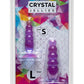 Crystal Jellies Anal Delight Trainer - Purple - Large/Small - 2 Piece Kit
