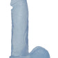 Crystal Jellies Dildo with Balls - Clear - 8in