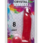 Crystal Jellies Dildo with Balls - Pink - 8in