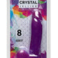 Crystal Jellies Dildo with Balls - Purple - 8in
