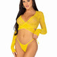 Daisy Lace Wrap-Around Crop Top and Side Tie Panty