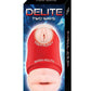 Delite Two Ways Mouth and Vagina Masturbator - Red/Vanilla