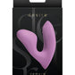 Desire Demure Rechargeable Silicone Wearable Dual Motor Vibrator with Clitoral Stimulator - Lavender/Purple
