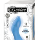 Devine Vibes Exciter Rechargeable Silicone Glow In The Dark Vibrator - Blue