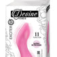 Devine Vibes Exciter Rechargeable Silicone Glow In The Dark Vibrator - Pink