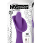 Devine Vibes Vibro Tongue Clit Hugger Rechargeable Silicone Vibrator - Purple