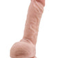 Dr. Skin Silicone Dr. Mason Dildo with Balls and Suction Cup - Vanilla - 9in
